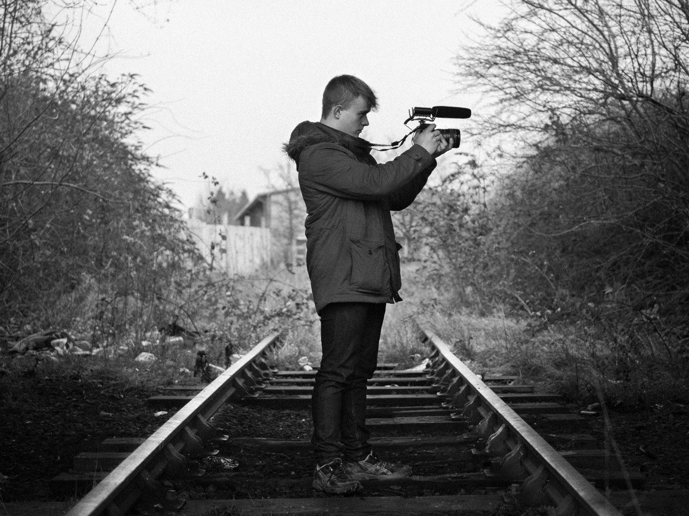 Shooting Reels Ed Holding Camera
