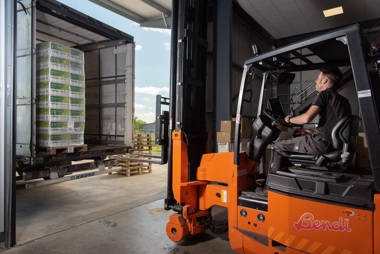 Man in a forklift