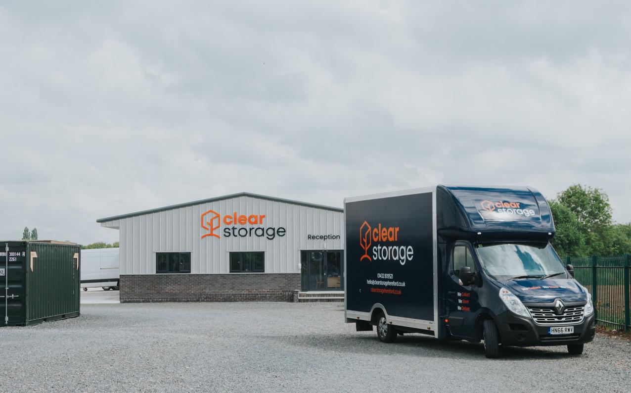 Clear Storage van and office