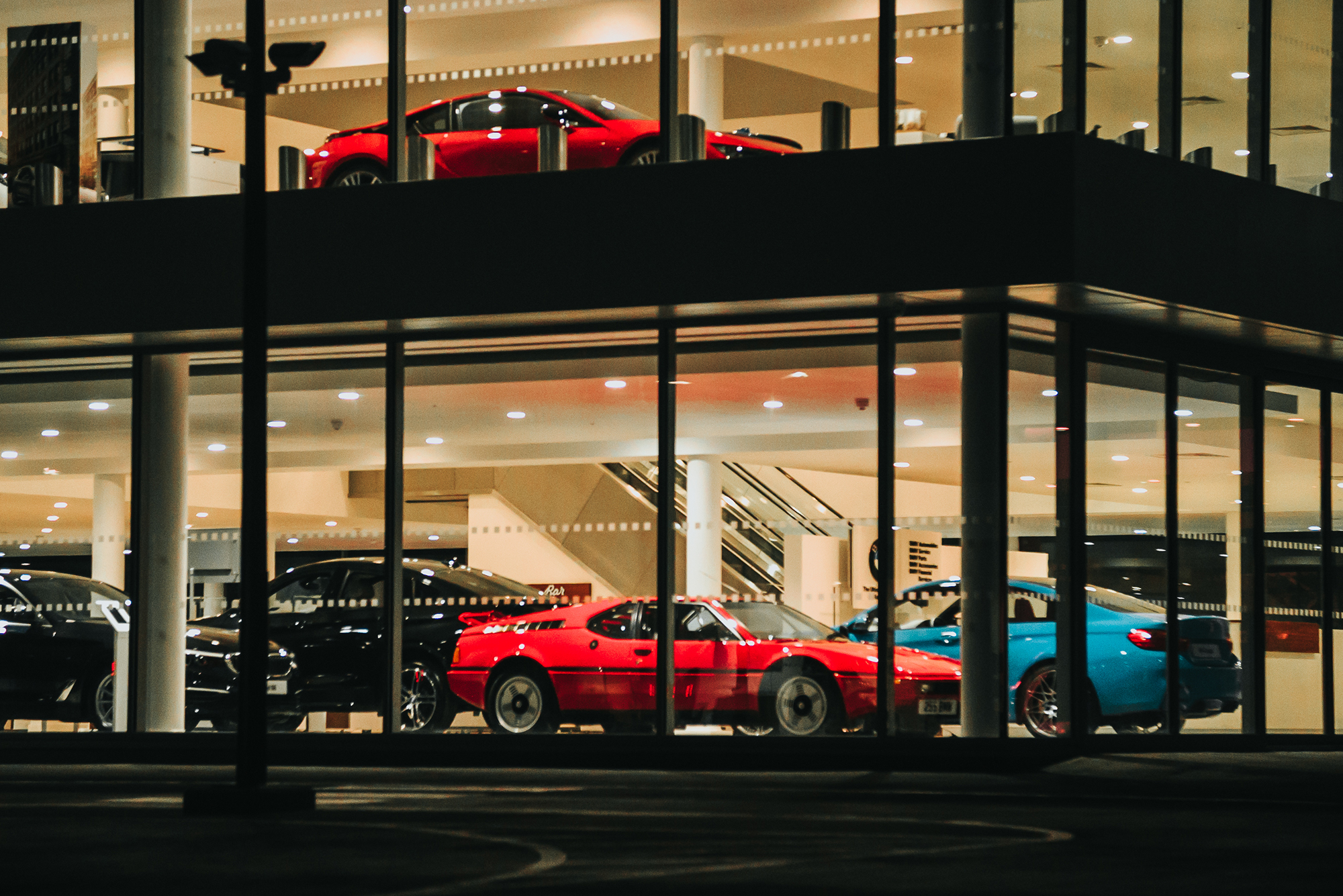Shot of BMW showroom outside 