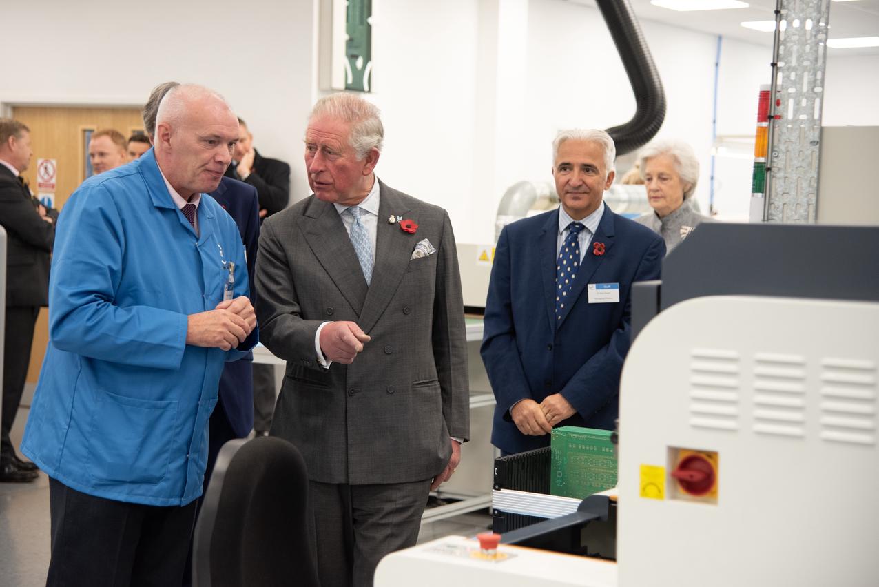 Prince Charles talking with ETL team