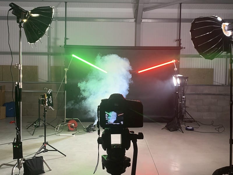 Filming in the Shooting Reels Studio